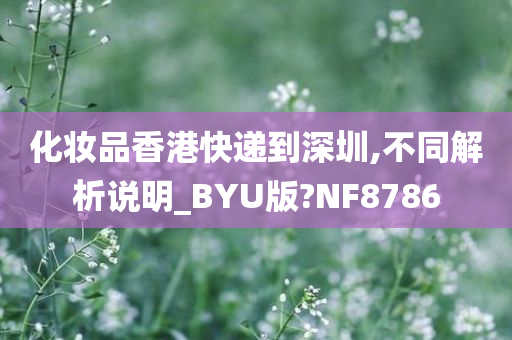 化妆品香港快递到深圳,不同解析说明_BYU版?NF8786