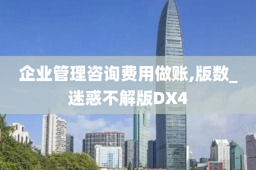 企业管理咨询费用做账,版数_迷惑不解版DX4