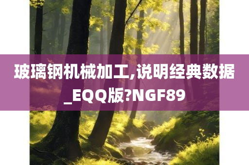 玻璃钢机械加工,说明经典数据_EQQ版?NGF89