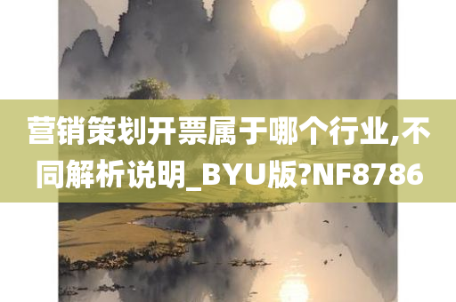 营销策划开票属于哪个行业,不同解析说明_BYU版?NF8786