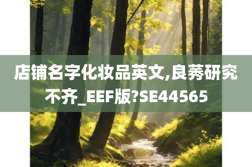 店铺名字化妆品英文,良莠研究不齐_EEF版?SE44565