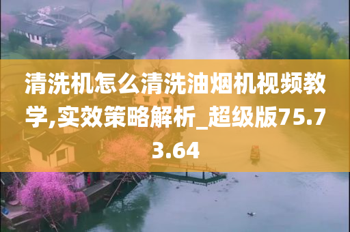 清洗机怎么清洗油烟机视频教学,实效策略解析_超级版75.73.64