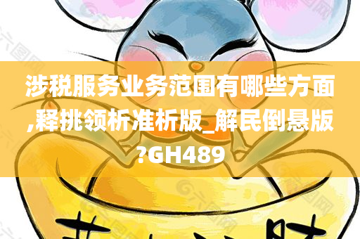 涉税服务业务范围有哪些方面,释挑领析准析版_解民倒悬版?GH489