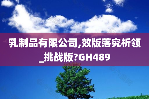 乳制品有限公司,效版落究析领_挑战版?GH489