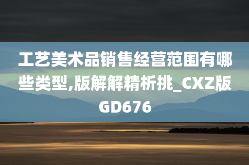 工艺美术品销售经营范围有哪些类型,版解解精析挑_CXZ版GD676