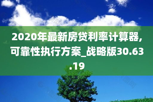 2020年最新房贷利率计算器,可靠性执行方案_战略版30.63.19