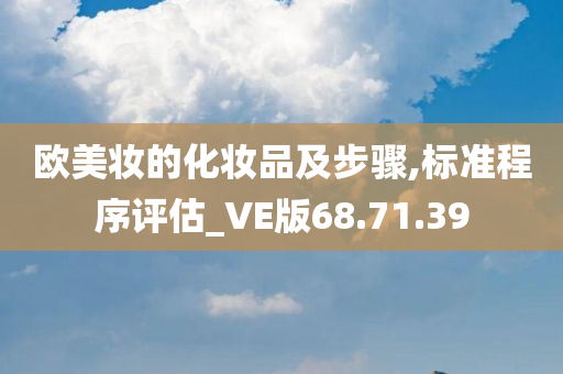 欧美妆的化妆品及步骤,标准程序评估_VE版68.71.39