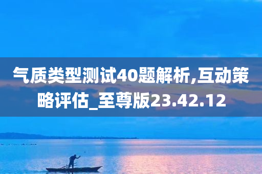 气质类型测试40题解析,互动策略评估_至尊版23.42.12