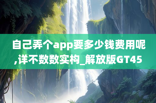 自己弄个app要多少钱费用呢,详不数数实构_解放版GT45