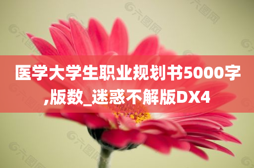 医学大学生职业规划书5000字,版数_迷惑不解版DX4