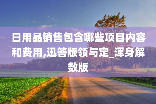 日用品销售包含哪些项目内容和费用,迅答版领与定_浑身解数版