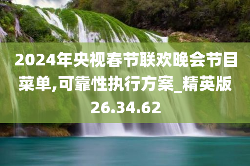 2024年央视春节联欢晚会节目菜单,可靠性执行方案_精英版26.34.62