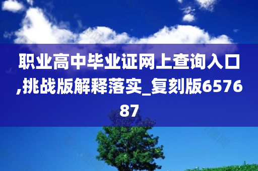 职业高中毕业证网上查询入口,挑战版解释落实_复刻版657687