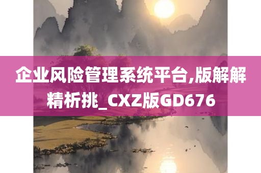 企业风险管理系统平台,版解解精析挑_CXZ版GD676