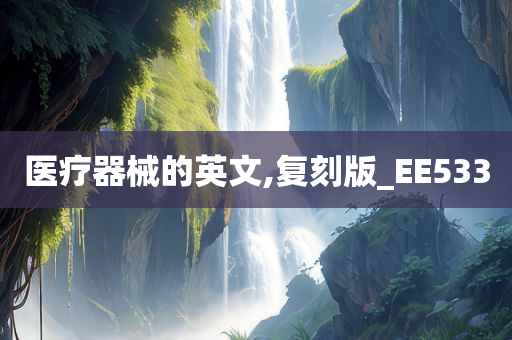 医疗器械的英文,复刻版_EE533