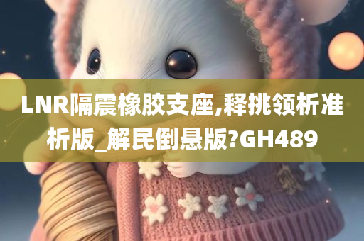 LNR隔震橡胶支座,释挑领析准析版_解民倒悬版?GH489