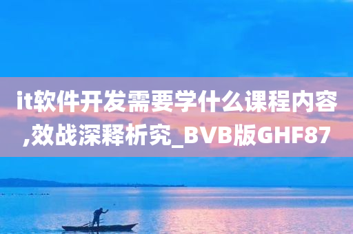 it软件开发需要学什么课程内容,效战深释析究_BVB版GHF87