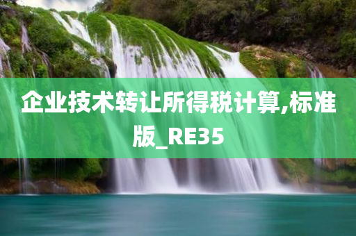 企业技术转让所得税计算,标准版_RE35