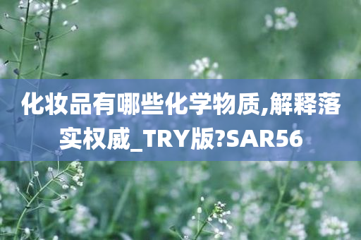 化妆品有哪些化学物质,解释落实权威_TRY版?SAR56