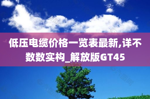 低压电缆价格一览表最新,详不数数实构_解放版GT45