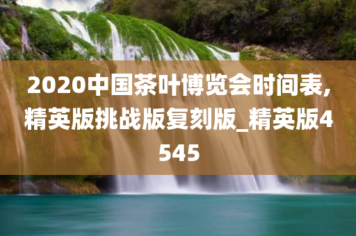 2020中国茶叶博览会时间表,精英版挑战版复刻版_精英版4545