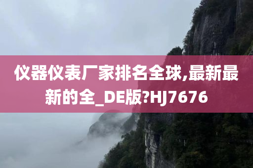 仪器仪表厂家排名全球,最新最新的全_DE版?HJ7676