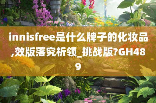 innisfree是什么牌子的化妆品,效版落究析领_挑战版?GH489