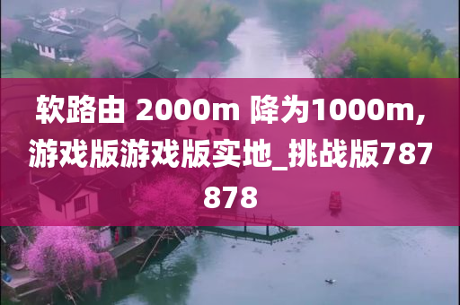 软路由 2000m 降为1000m,游戏版游戏版实地_挑战版787878