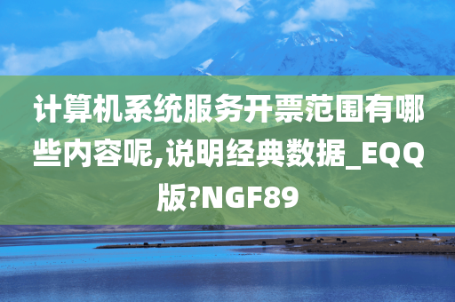 计算机系统服务开票范围有哪些内容呢,说明经典数据_EQQ版?NGF89