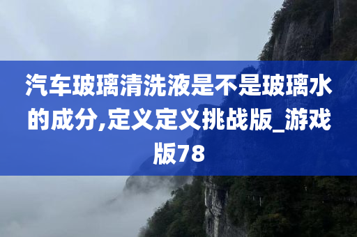 汽车玻璃清洗液是不是玻璃水的成分,定义定义挑战版_游戏版78