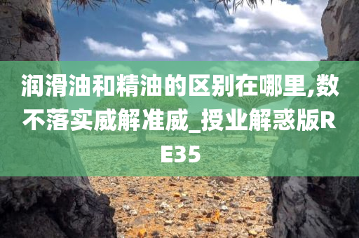 润滑油和精油的区别在哪里,数不落实威解准威_授业解惑版RE35