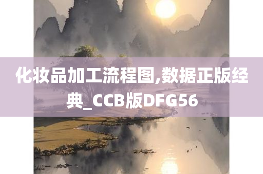 化妆品加工流程图,数据正版经典_CCB版DFG56