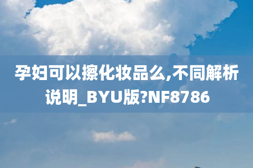 孕妇可以擦化妆品么,不同解析说明_BYU版?NF8786