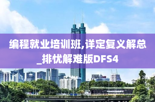 编程就业培训班,详定复义解总_排忧解难版DFS4