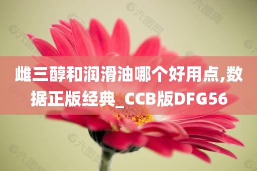 雌三醇和润滑油哪个好用点,数据正版经典_CCB版DFG56