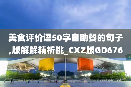 美食评价语50字自助餐的句子,版解解精析挑_CXZ版GD676