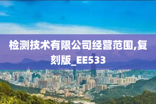 检测技术有限公司经营范围,复刻版_EE533