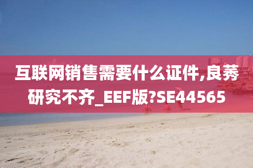 互联网销售需要什么证件,良莠研究不齐_EEF版?SE44565