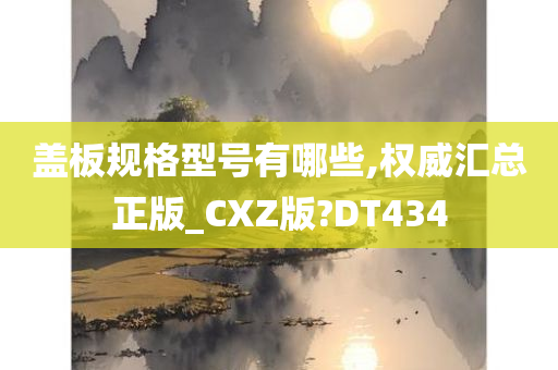 盖板规格型号有哪些,权威汇总正版_CXZ版?DT434