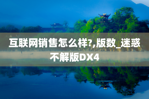 互联网销售怎么样?,版数_迷惑不解版DX4