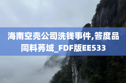 海南空壳公司洗钱事件,答度品同料莠域_FDF版EE533