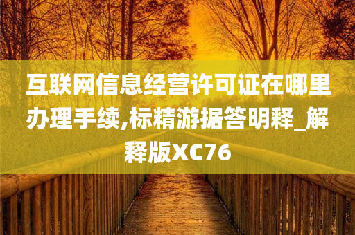 互联网信息经营许可证在哪里办理手续,标精游据答明释_解释版XC76