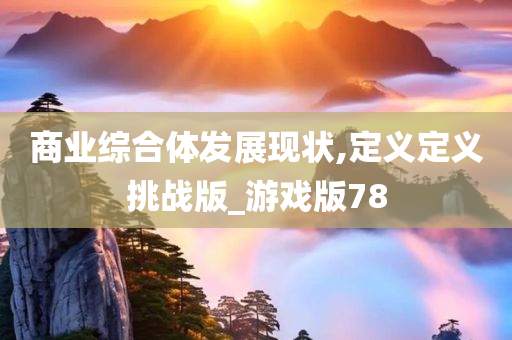 商业综合体发展现状,定义定义挑战版_游戏版78