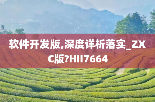 软件开发版,深度详析落实_ZXC版?HII7664