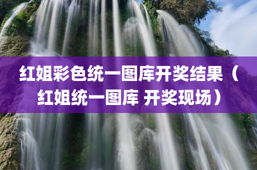 红姐彩色统一图库开奖结果（红姐统一图库 开奖现场）