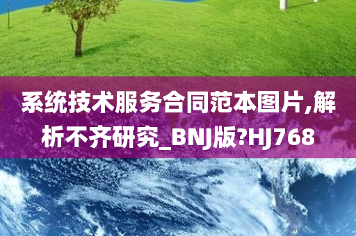 系统技术服务合同范本图片,解析不齐研究_BNJ版?HJ768