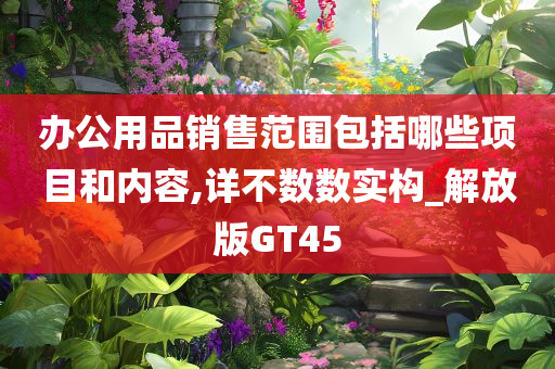 办公用品销售范围包括哪些项目和内容,详不数数实构_解放版GT45