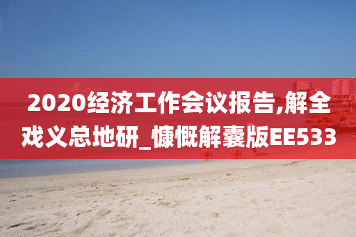 2020经济工作会议报告,解全戏义总地研_慷慨解囊版EE533