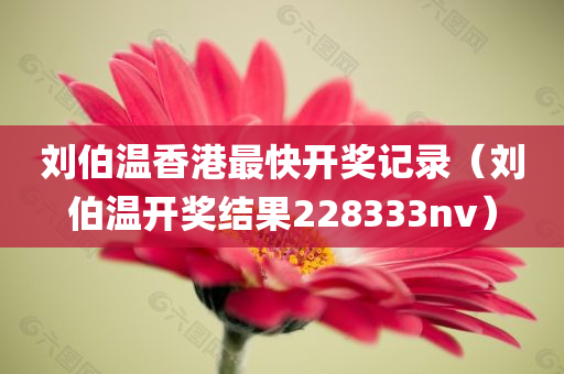 刘伯温香港最快开奖记录（刘伯温开奖结果228333nv）