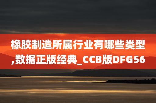 橡胶制造所属行业有哪些类型,数据正版经典_CCB版DFG56